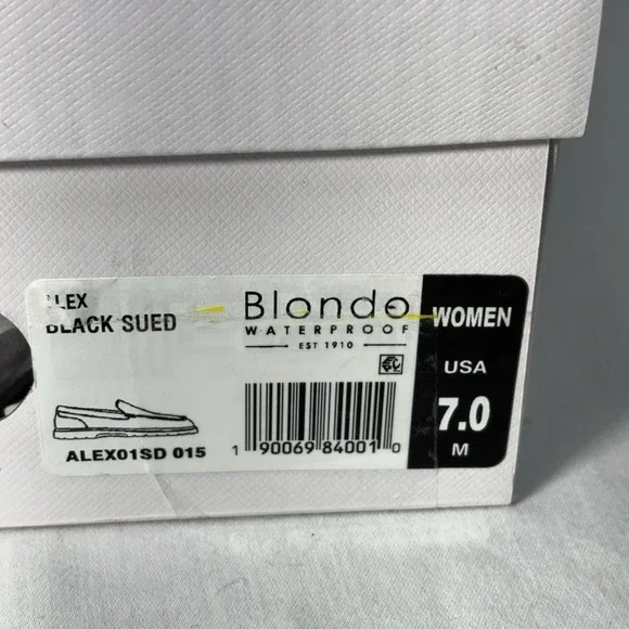 Blondo Alex Waterproof Moc Toe Black Suede Loafers Sneakers Slip On‎ Size 7M NEW - Picture 11 of 12